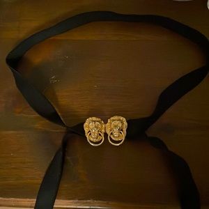 Cute classic eclectic lions head elastic belt